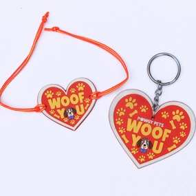 Raksha Bandhan Rakhi & Keychain Combo for Dogs by Pawgypets