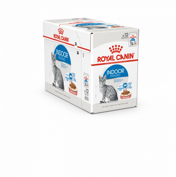 Royal Canin Wet Food - Indoor in Gravy (12 X 85G Pouches)