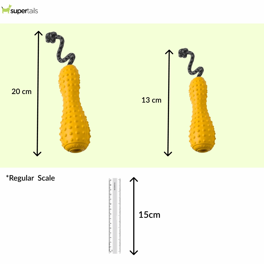 Ruffwear Gourdo Rubber Throw Toy for Dogs (Dandellion Yellow)