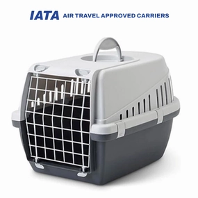 Savic Trotter 2 IATA Approved Travel Carrier for Dogs and Cats (Dark Grey)