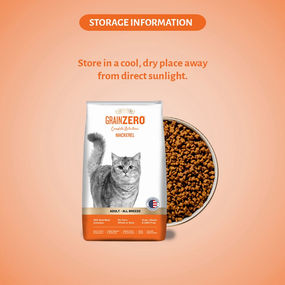 Signature Grain Zero Mackerel Adult All Breed Adult Cat Dry Food