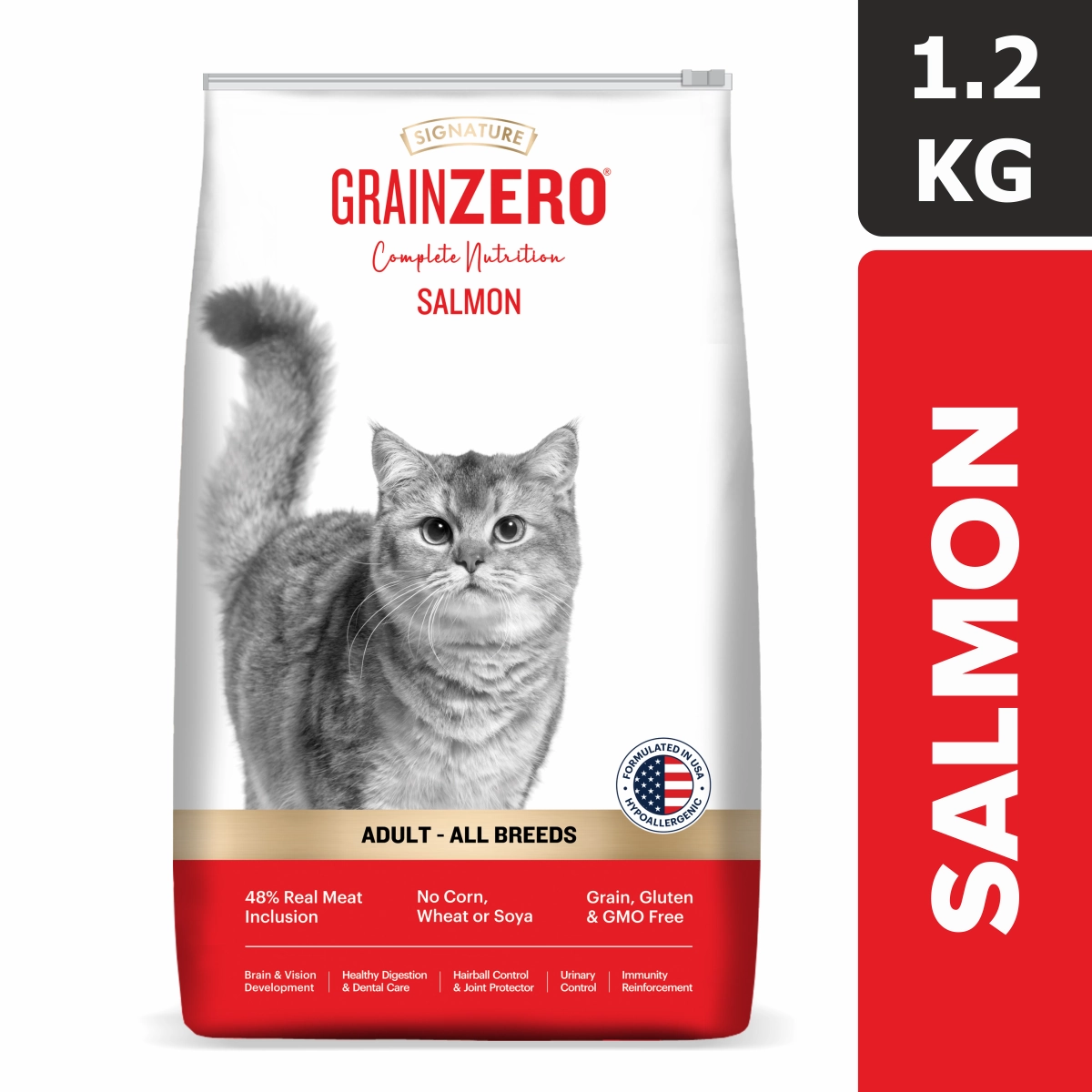 Signature Grain Zero Salmon Adult All Breed Adult Cat Dry Food