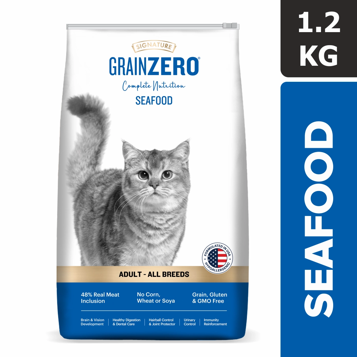 Signature Grain Zero Seafood Adult All Breed Adult Cat Dry Food