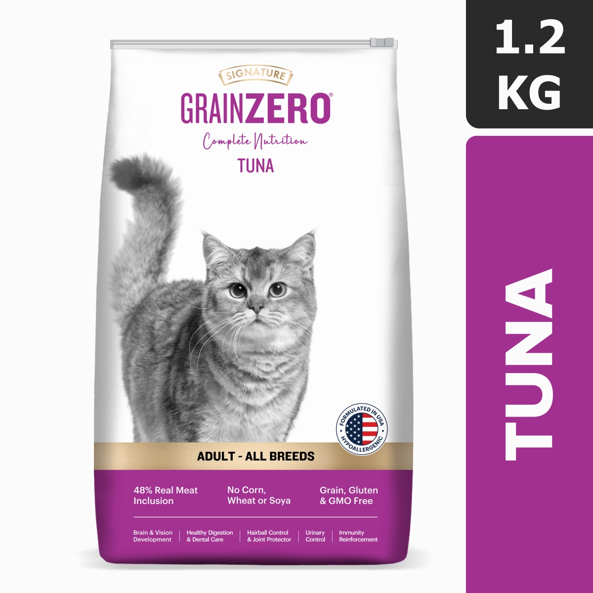 Signature Grain Zero Tuna Adult All Breed Adult Cat Dry Food