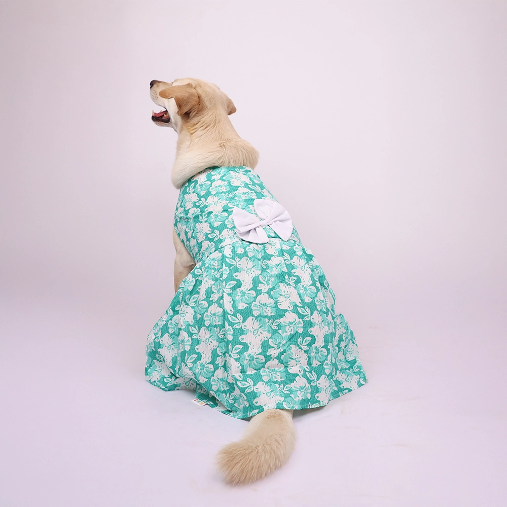 Skatrs Floral Grace Dress for Dogs and Cats (Blue)