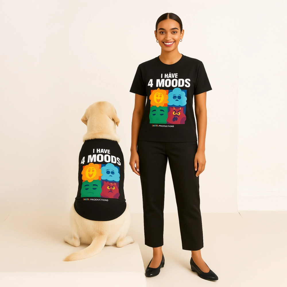 Skatrs Moody Cotton T shirt for Dogs and Cats