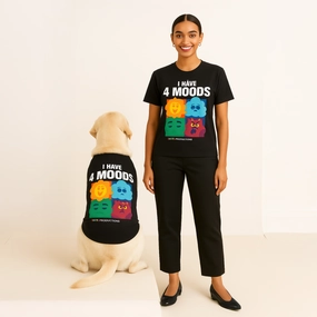 Skatrs Moody Cotton T shirt for Dogs and Cats
