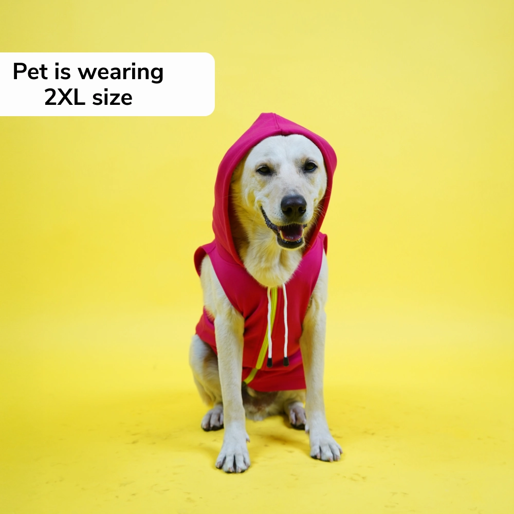 Skatrs Pop Breezy Hoodies with Pockets for Dogs and Cats (Pink)