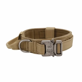 Tactical Dog Collar - Khaki - (XL)