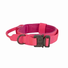 Tactical Dog Collar - Pink - (L)