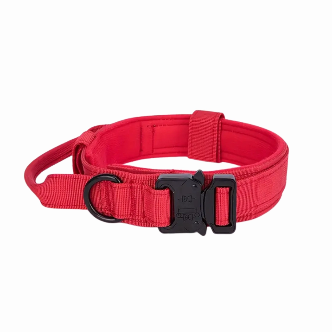 Tactical Dog Collar - Red - (XL)