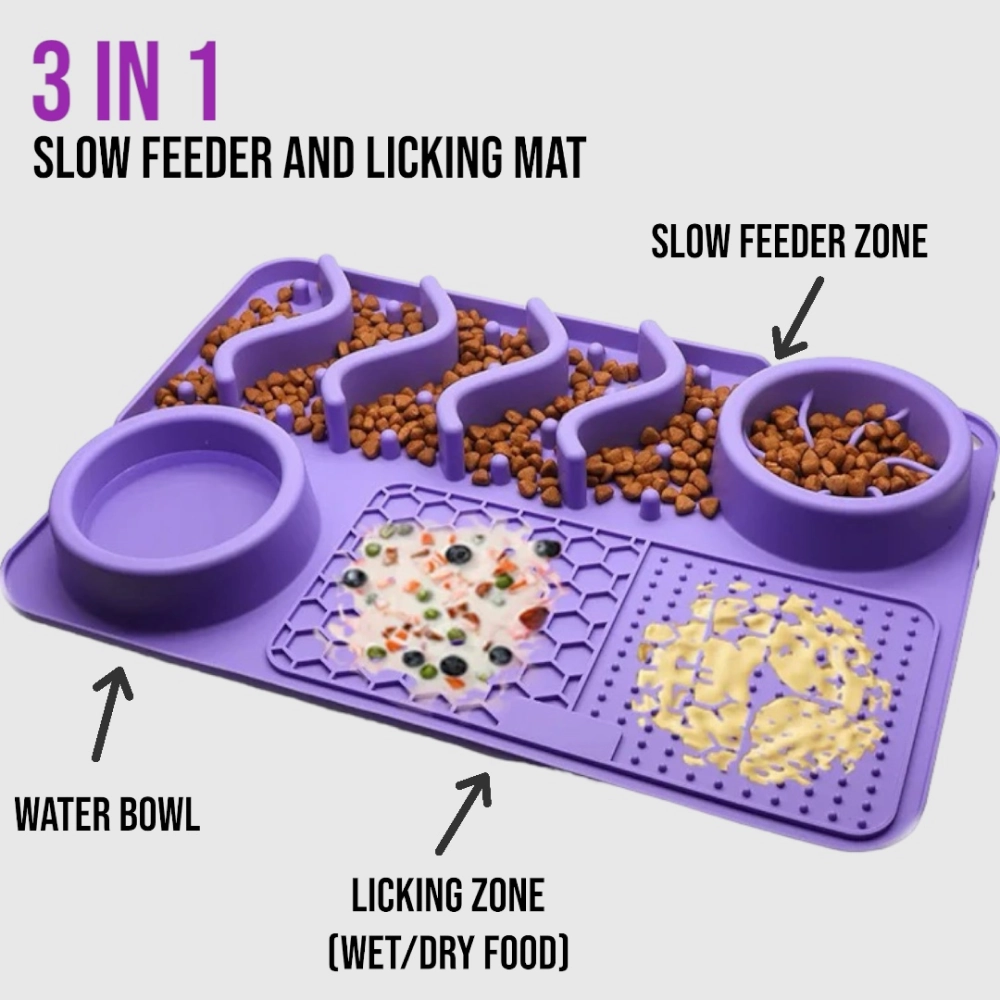 Talking Dog Club Lickables Lick Mat for Dogs and Cats (Purple)