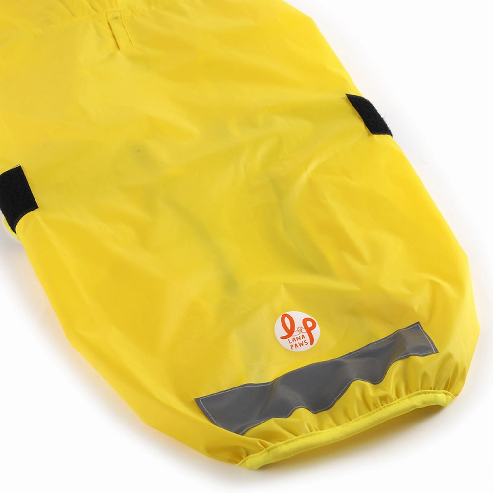 The Drizzle Deflector - Adjustable & Reflective Raincoat for Dogs by Lana Paws (Solid Yellow)