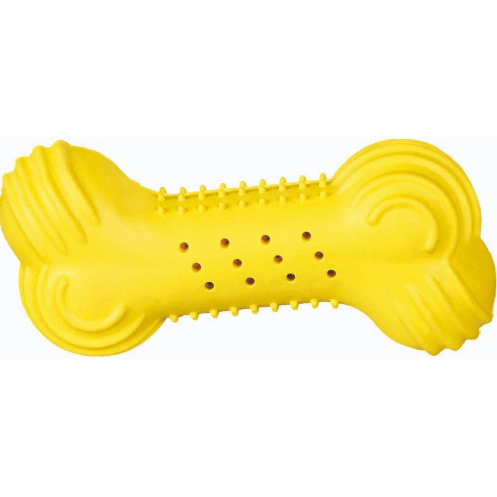 Trixie Cooling Bone Natural Rubber Chew Toy for Dogs (Yellow)