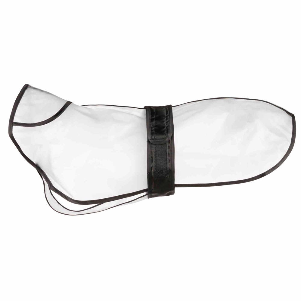 Trixie Piping Transparent Raincoat for Dogs (Black)