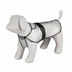 Trixie Piping Transparent Raincoat for Dogs (Black)