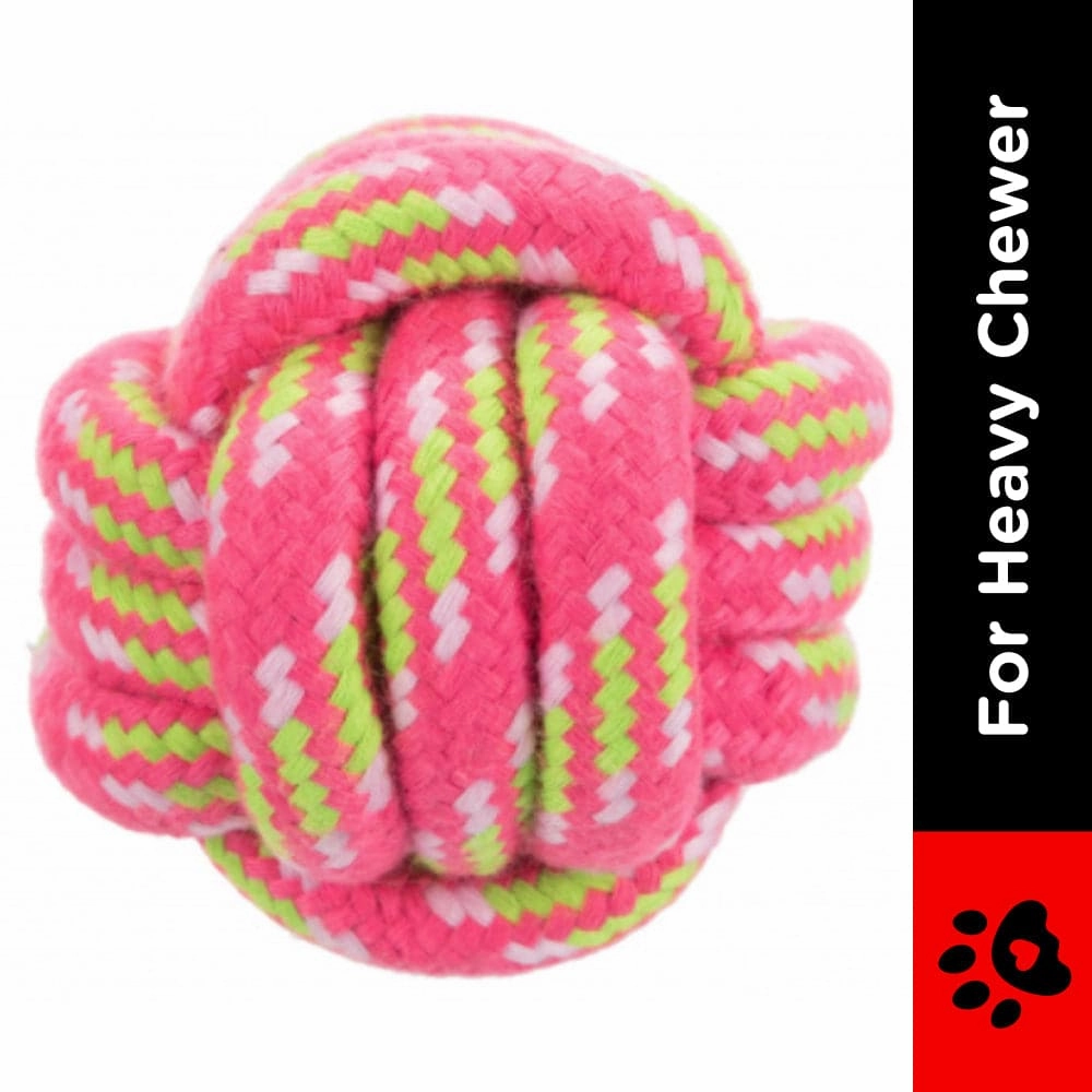 Trixie Rope Ball Toy for Dogs (Pink)