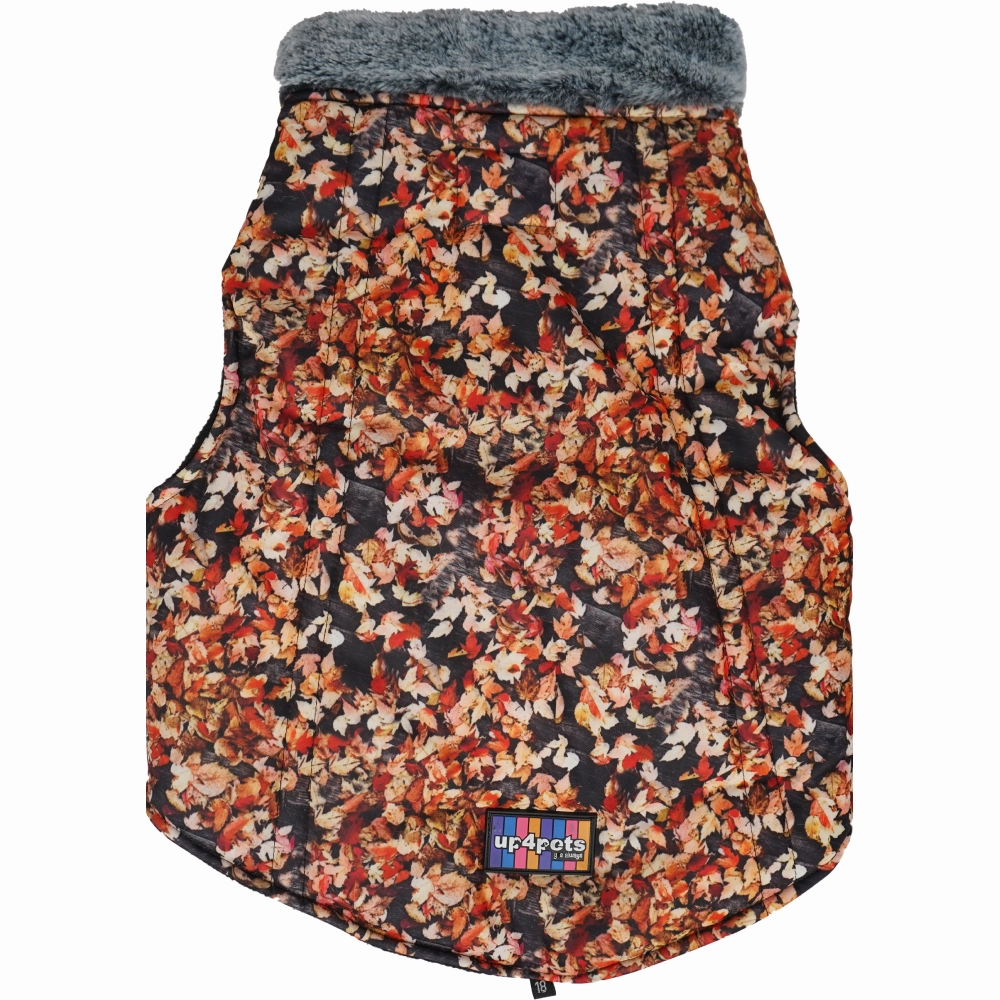 Up4pets Small Autumn Leaf Polyester Fleece Jackets for Dogs and Cats