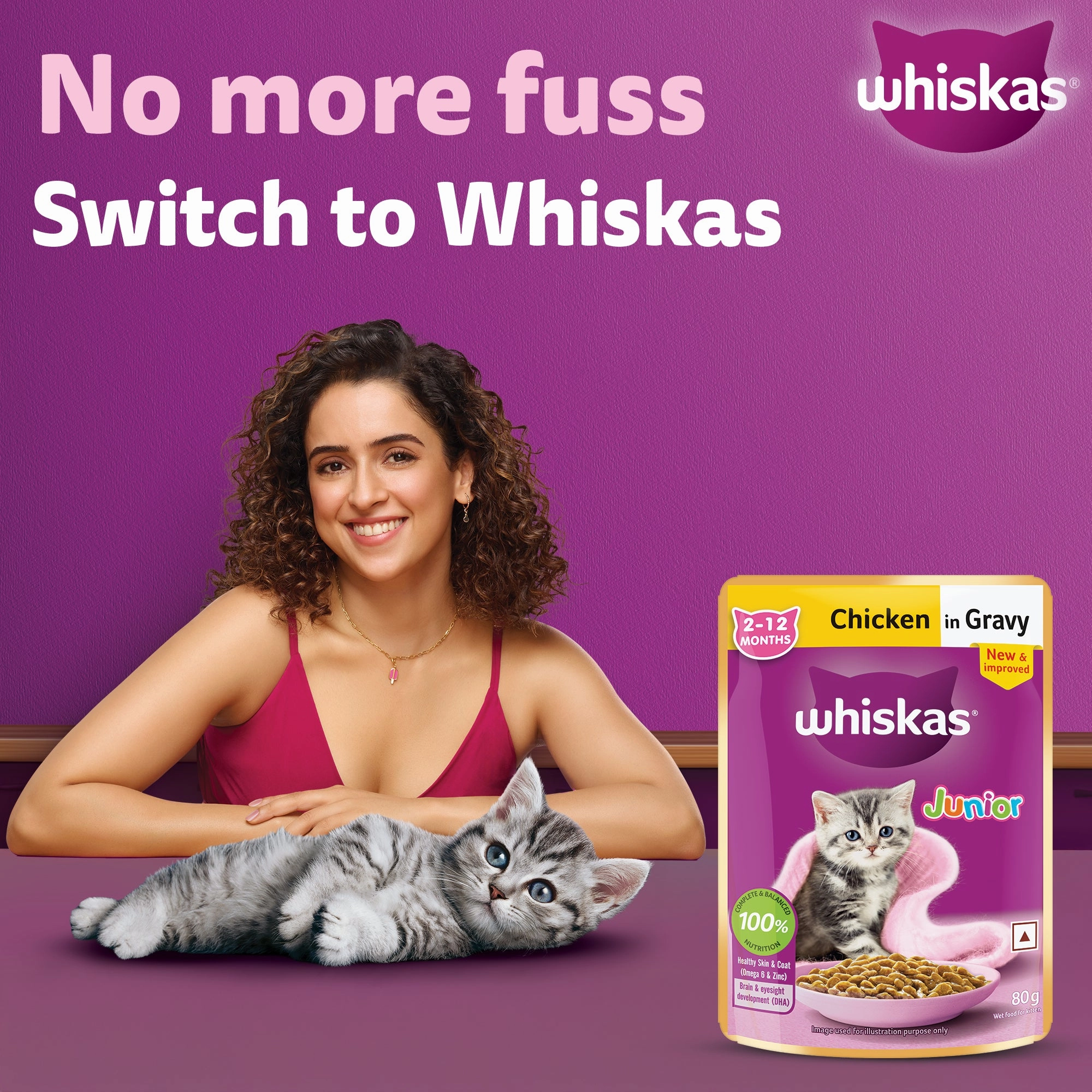 Whiskas Chicken in Gravy Meal Kitten Cat Wet Food