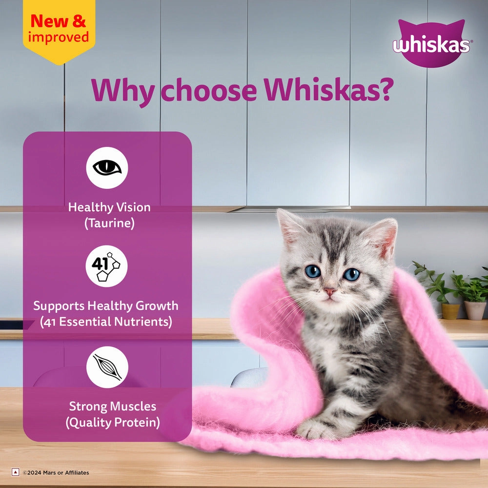 Whiskas Chicken with Salmon in Jelly Kitten (2-12 Months) Cat Wet Food
