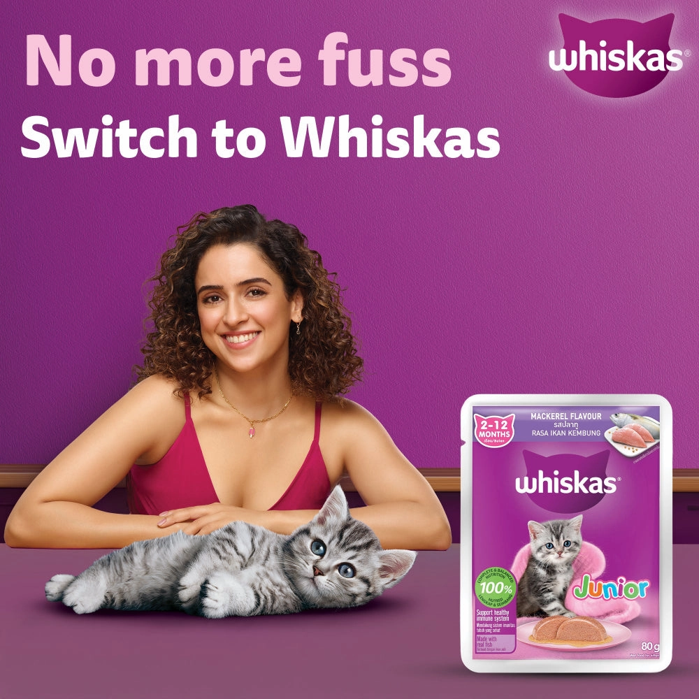 Whiskas Junior Mackerel Flavour Kitten (2-12 months) Cat Wet Food