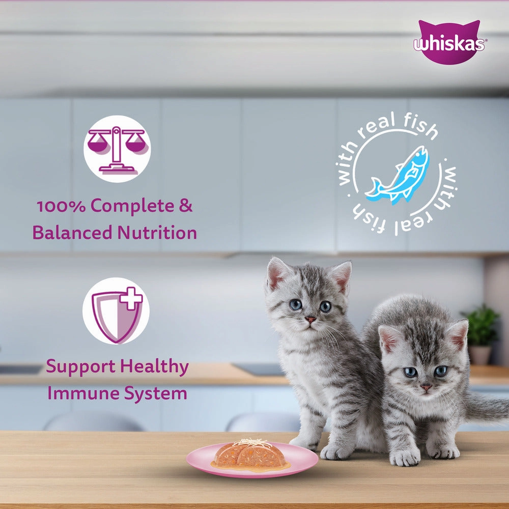 Whiskas Junior Mackerel Flavour Kitten (2-12 months) Cat Wet Food