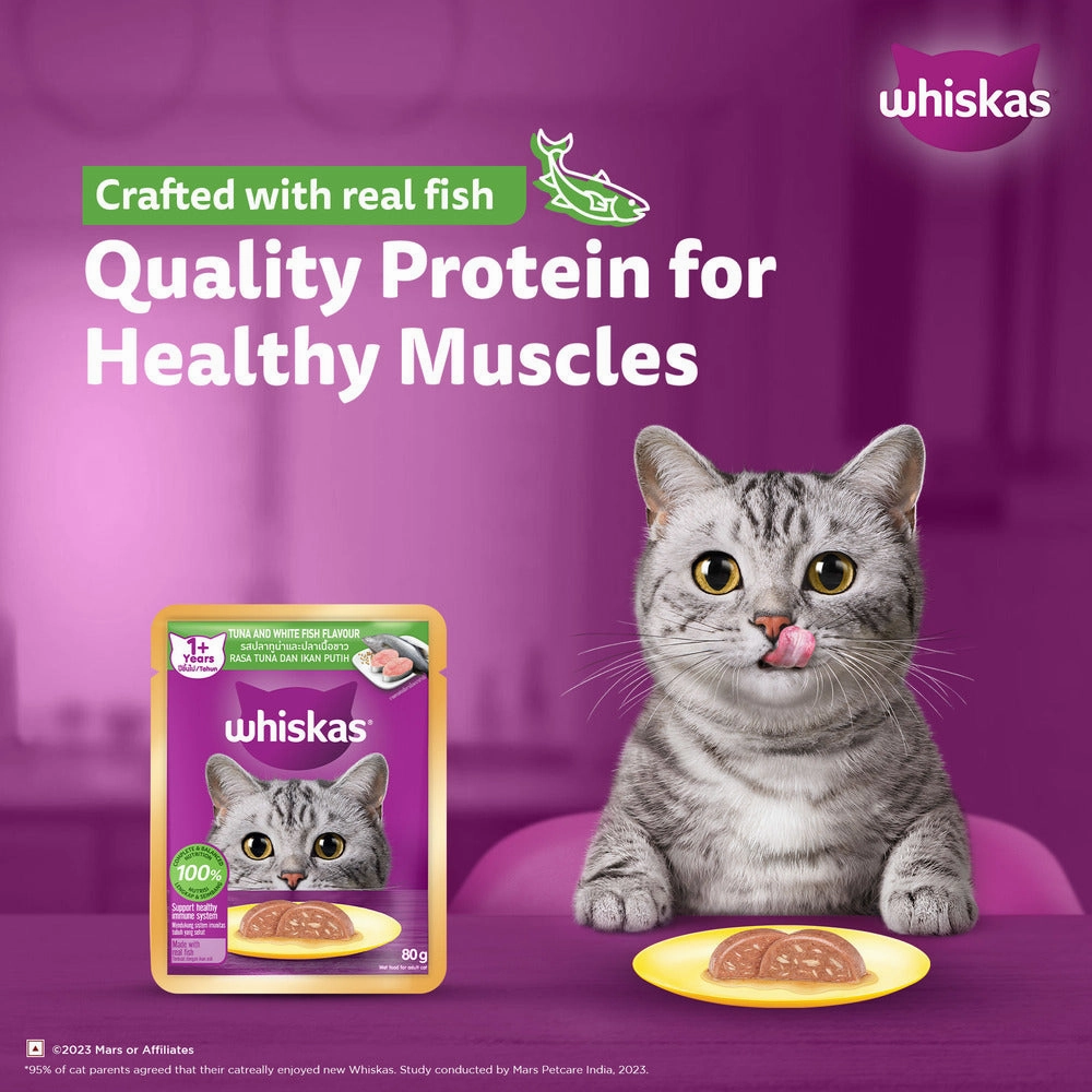 Whiskas Tuna & White Fish Adult (1  Years) Cat Wet Food