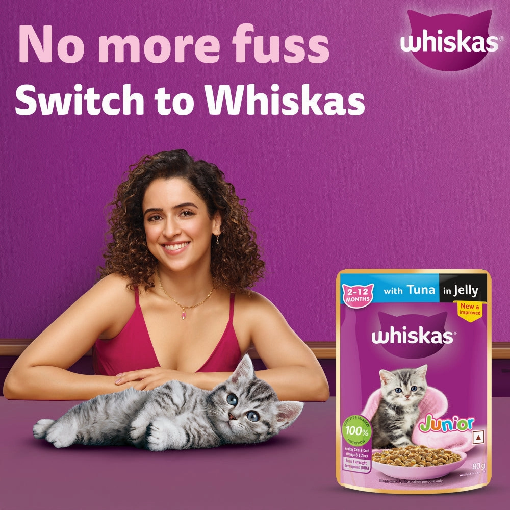 Whiskas Tuna in Jelly Kitten Cat Wet Food (80g)