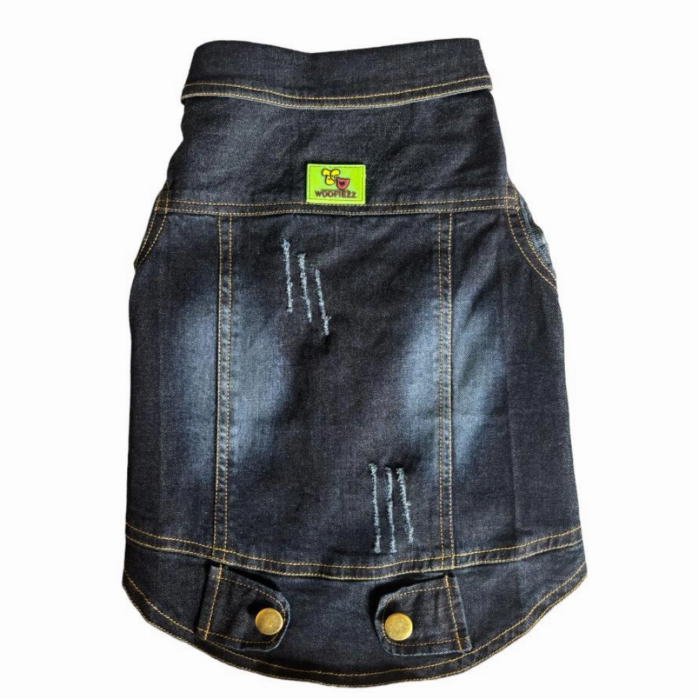 Woofiezz Denim Jackets for Dogs and Cats (Blue)